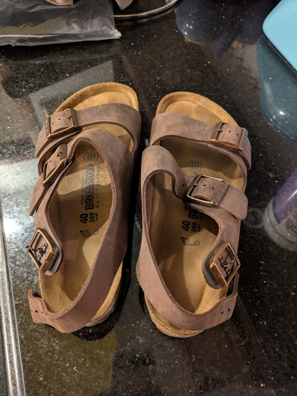 Birkenstock Kids Brown Adjustable Two-Strap Sandals